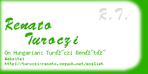 renato turoczi business card