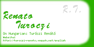 renato turoczi business card